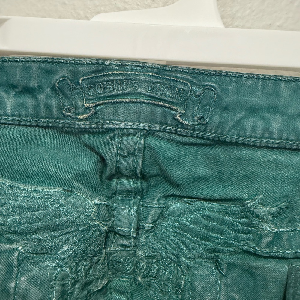 Robin’s Jean Women's Green Teal Jeans Size 28 - Picture 3 of 4